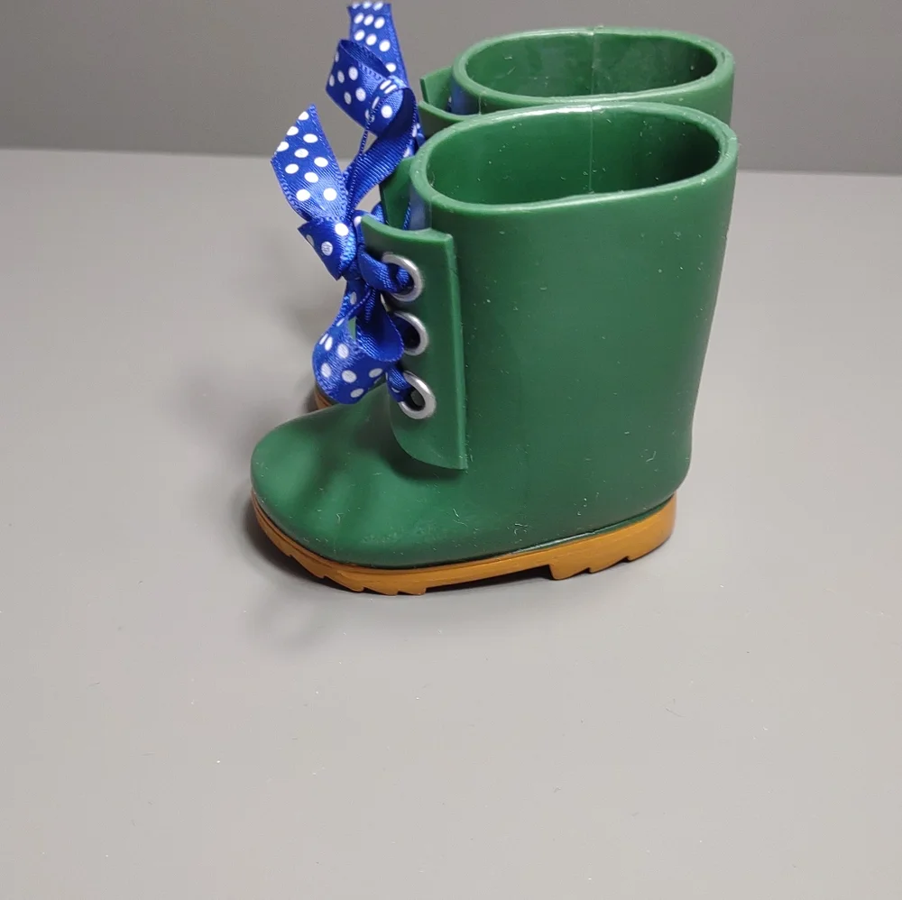Our generation Battat Green Boots with Blue laces for 18